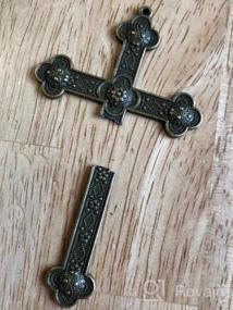 img 5 attached to Youdiyla 100G Big Cross Pendants Collection - Antique Bronze Silver Sword Holy Angel Jesus Peace Cross Crucifix Metal Charms For Jewelry Making DIY Findings (HM23)