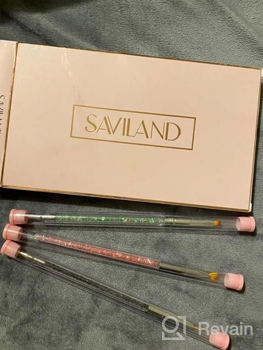img 1 attached to 9PCS Saviland Double-End Nail Art Brush Set With Dotting And Liner Pens - Tools For Professional Nail Design, DIY Manicures, And Nail Salon Use review by Brian Nelson