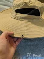 img 1 attached to Sun Hats For Men/Women, Wide Brim Bucket Hat Waterproof Breathable Packable Boonie Hat For Fishing UPF 50 UV Protection review by Kevin Bucher