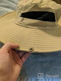 img 5 attached to Sun Hats For Men/Women, Wide Brim Bucket Hat Waterproof Breathable Packable Boonie Hat For Fishing UPF 50 UV Protection