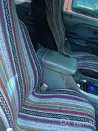 img 1 attached to Protect Your Car'S Seats In Style With Copap Blue Stripe Baja Blanket Seat Covers - 4Pc Universal Set For Car, SUV & Truck review by Cyrus Wright