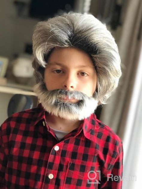img 1 attached to Kids Fake Mustache Self Adhesive Short Boxed Beard Costume Accessory Black Color review by Joseph Mannasseh