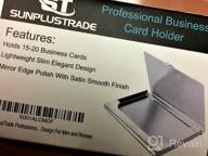 img 1 attached to Stylish And Compact Stainless Steel Business Card Holder - Holds 18 Cards In Your Pocket review by Sin Gabriel
