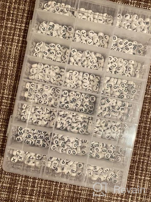 img 1 attached to UOONY 1800Pcs Letter Beads For Bracelet, 1300Pcs Letter Beads, 500Pcs Large Hole Beads Multi Color, White Round Alphabet Beads For Name Bracelets, Jewelry Making And Crafts review by Geoff Foster