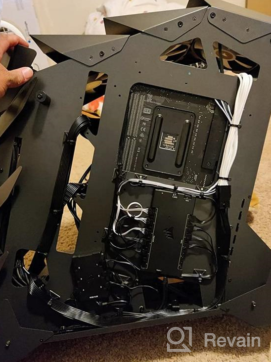 img 1 attached to Vetroo MESH6 Gaming Case - 6X ARGB Fans, Mesh Front & Tempered Glass Panel, Mid Tower ATX For Optimal PC Cooling review by Dan Tsourvakas