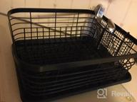 img 1 attached to Efficient And Stylish Dish Drying Rack With Silverware Holder - TQVAI Kitchen Organizer review by Aaron Charlton
