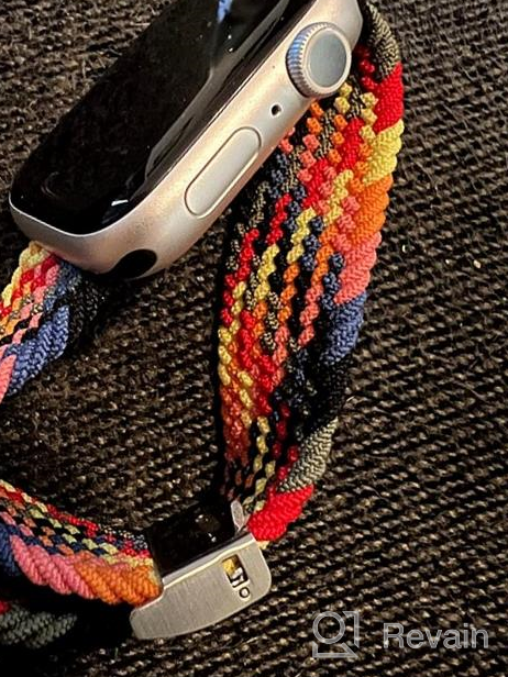 img 1 attached to Bandiction Stretchy Braided Solo Loop Bands Compatible With Apple Watch Band 44Mm 40Mm 38Mm 42Mm 41Mm 45Mm 49Mm IWatch Bands Women Men, Elastic Strap For IWatch Ultra SE Series 8/7/6/5/4/3/2/1 review by Seth Shea