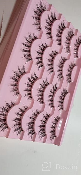 img 1 attached to Lanflower Manga-Inspired False Lashes, Set Of 10 Pairs: Spiky, Wispy, And Natural-Looking Anime Eyelashes Perfect For Japanese Cosplay And Korean-Inspired Makeup Looks review by Kenny Sanchez