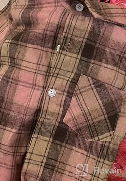 img 1 attached to Gingham Flannel Toddler 👧 Girls' Clothing with Buttoned Sleeves review by Brooke Wenzel