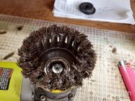 img 1 attached to Advanced Wire Cup Brush For Reliable Cleaning With 5/8"-11NC Thread Arbor And Carbon Steel Crimps review by Percy Haulin