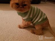 img 1 attached to Soft And Warm Striped Sweaters For Cats And Small Dogs - High Stretch Knitwear For Male And Female Kitties review by Rory Stice