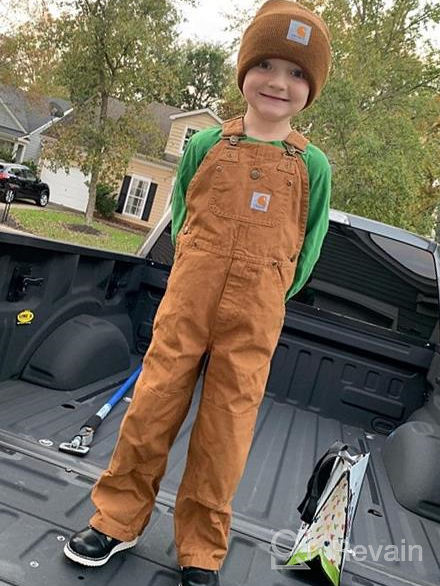 img 1 attached to 👖 Carhartt Boys' Brown Overalls - Big Overall for Boys, Boys' Clothing review by Bryan Aleman