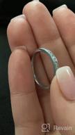 img 1 attached to 2Mm Women Titanium Eternity Ring With Cubic Zirconia - Perfect For Anniversary, Wedding Or Engagement - Size 3-13.5 review by Nicole Davis