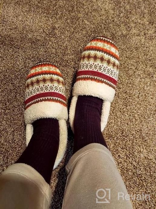 img 1 attached to RockDove Women'S Nordic Sweater Knit Slipper review by Ricardo Malhotra