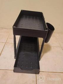 img 5 attached to Maximize Under Sink Space: 2 Tier Stretchable Organizer With Over The Door Storage