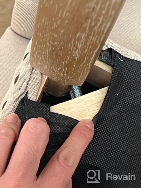 img 1 attached to NOBPEINT Dining Chair Blue Fabric Leisure Padded Ring Chair, Nailed Trim, Set Of 2 review by Alex Maynard