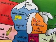 img 1 attached to 46 Piece Wooden USA Map Puzzle For Kids - Educational Geography Puzzles United States Map, Boys Girls Birthday Gift By Joqutoys review by Warrick Batebi