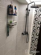 img 1 attached to Brushed Nickel Cross Knobs Mixer Shower Combo Set With 8-Inch Rainfall Shower Head And Handheld Spray From Rozin Bathroom review by Chris Santos