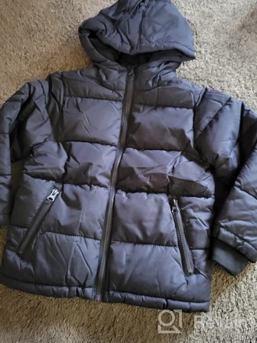 img 1 attached to Maoo Garden Boys Winter Coat: Fake Down Puffer Jacket with Fleece Lining - Heavyweight & Water Resistant Windbreaker review by Mark Repp