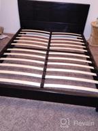img 1 attached to Queen Size Faux Leather Upholstered Platform Bed Frame With Headboard - No Box Spring Needed - Ideal For Adults, Teens, And Children - Mecor Black review by Jessica Young