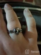 img 1 attached to Stainless Steel Skull Biker Ring review by Steven Hanson