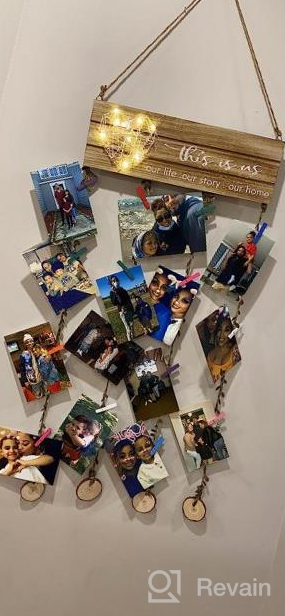 img 1 attached to 🎨 Hanging Artwork Display for Kids: Look What I Made Sign with 20 Clips and Remote Fairy Lights review by Victor Ewing