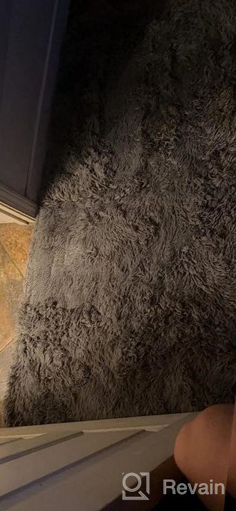 img 1 attached to Stylish And Soft Ophanie Washable Grey Shaggy Rug For Modern Home - Perfect For Bedroom, Living Room, And Nursery Décor review by Andre Brignac