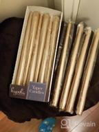 img 1 attached to 14 Inch Copper Metallic Taper Candles - 12 Pack Unscented Paraffin Wax With Cotton Wicks, Dripless Dinner Candle By Hyoola review by Brion Pine