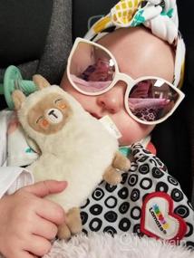 img 6 attached to Поляризованные солнцезащитные очки для малышей с ремешком — ретро-гибкая оправа «кошачий глаз» для детей от 0 до 24 месяцев