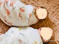 img 1 attached to Babebay Baby Swaddle Blanket, 47" X 47" Bamboo Muslin Wrap For Newborn Girls & Boys, Soft Silky Neutral Receiving Blanket Set (Fox & Flamingo) review by Sick Yeldell