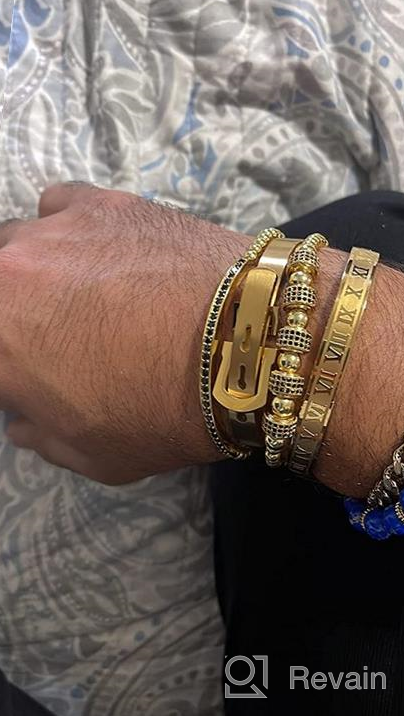 img 1 attached to 👑 Stylish MUYASEA 8mm Beads Charm Bracelets: King Crown Fashion Bangle Sets for Men and Women review by Jeff Wells