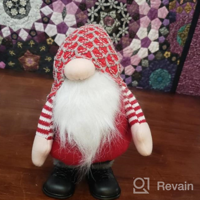 img 1 attached to 🎶 GMOEGEFT Singing Dancing Christmas Gnome Plush: Nordic Tomte Santa Claus with Music - Perfect Holiday Decorations! review by Avishai Menon