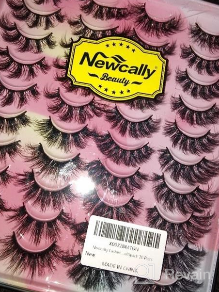 img 1 attached to Get The Perfect Look With Newcally False Eyelashes - 20 Pairs Of Mink D-Curl Strip Lashes For A Natural And Fluffy Wispy Effect review by Barbara Majdoch