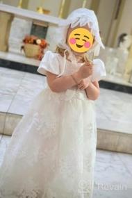 img 8 attached to Formal Occasion Dresses For Toddler Girls: Glamulice Baptism Christening Flower Dress