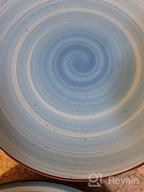 img 1 attached to Set Of 6 Large Ceramic Dinner Plates, 10 Inch Porcelain Serving Plate For Salad, Pizza, Steak And Pasta - Dishwasher And Microwave Safe Assorted Warm Colors By KitchenTour review by Amber Blackwell