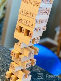 img 7 attached to Number Matching Wood Block Stacking Game - CoolToys Timber Tower Playset (48 Pieces)