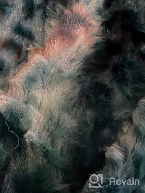 img 1 attached to Super Soft Faux Fur Throw Blanket With Premium Sherpa Backing For Warmth And Comfort - Ideal Decorative Piece For Bedroom, Sofa, And Floor In Light Rainbow Color - Throw Size (50"X60") By NEWCOSPLAY review by Gillian Ahn