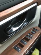 img 1 attached to Peach Wood Grain Inner Window Switch Panel Cover For Honda CRV CR-V 2017-2022 LX EX - Set Of 4 Interior Accessories, No Rear Seat Heating Buttons Included - By Flash2Ning review by David Lamfers