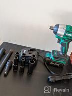 картинка 1 прикреплена к отзыву KIMO 20V Cordless Impact Wrench Set, Brushless High Torque Impact Wrench With 3/8" Chuck, 250 Ft-Lb 3000 RPM, Li-Ion Battery Fast Charger 7 Sockets, Power Impact Wrench For Home Car от Jon Russell