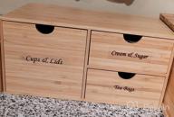 img 1 attached to Bamboo Desk Drawer Organizer With Multiple Compartments For Bills, Office Supplies, Cosmetics, Kitchen Utensils And More - Easy Access And No Assembly Required review by Douglas Norton