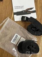 img 1 attached to Adjustable Lashing Straps With Buckles - Black Cinch Tie Down Cam Buckle Straps For Packing (4 Pack, 1.5" X 60") By Ayaport review by Brian Sage