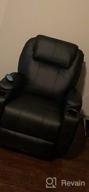 img 1 attached to JUMMICO Massage Recliner Chair With Heating, 360° Swivel And Rocking, Home Leather Sofa With 2 Cup Holders And Side Pockets For Living Room (Brown) review by Lance Alvarez