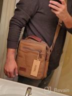 картинка 1 прикреплена к отзыву Canvas Messenger Bag For Men - XINCADA Shoulder Bag Ideal For Travel, Work, And Business Purposes от Lawrence George