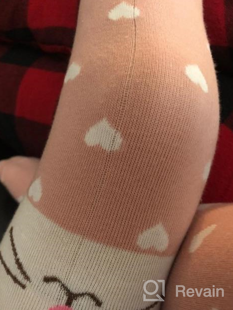 img 1 attached to 🧦 Stay Cozy and Cute with Flanhiri Cartoon Animal Knee High Socks for Toddler Girls review by Nancy Willink