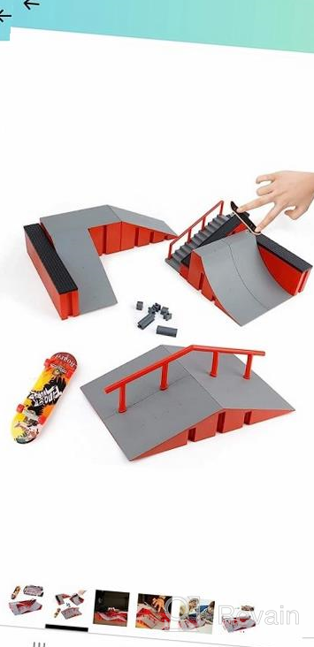 img 1 attached to Unleash Your Inner Skater With KETIEE Finger Skate Park Ramp Set - Style D review by Brent Mosley