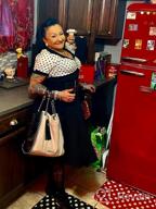 img 1 attached to Channel Your Inner Audrey Hepburn With Nihsatin'S Vintage Rockabilly Swing Dress review by James Cowan