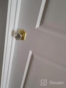 img 7 attached to Brushed Nickel Interior Door Knobs With Lock For Bathroom And Bedroom Doors - CLCTK Premium Glass Door Knob Set