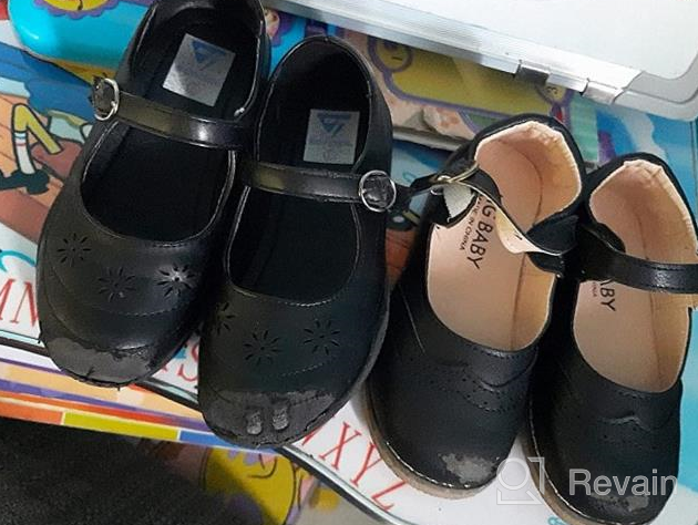 img 1 attached to 👠 BeBiGoi Toddler Ballet Flats for Girls - Mary Jane Dress Shoes for Party Princess, School Uniform review by Clay Ijaz