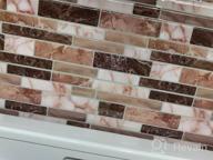 img 1 attached to Transform Your Kitchen And Bathroom With Easy To Install 3D Self-Adhesive Tile Stickers! review by James White