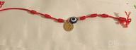 img 1 attached to 🌟 Handmade Red Rope Letter Alphabet Bracelet with Evil Eye Charm: Symbol of Good Luck and Protection for Women and Girls review by Jessica Brown